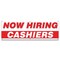 Signmission Now Hiring Cashiers Banner Apply Inside Accepting Application Single Sided B-72-30214 - alternate 1
